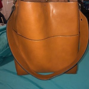 Brown Synthetic Leather Gap bag